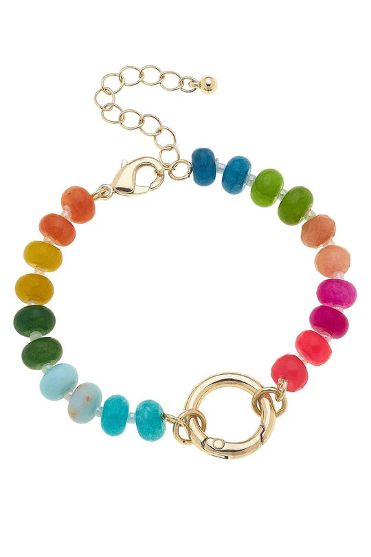 Lucy Gemstone Beaded Charm Bracelet Base
