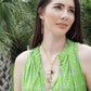 Lime Green Lucy Gemstone Beaded Charm Necklace Base