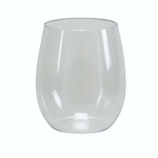 16 Oz. Plastic Wine Glasses: Clear