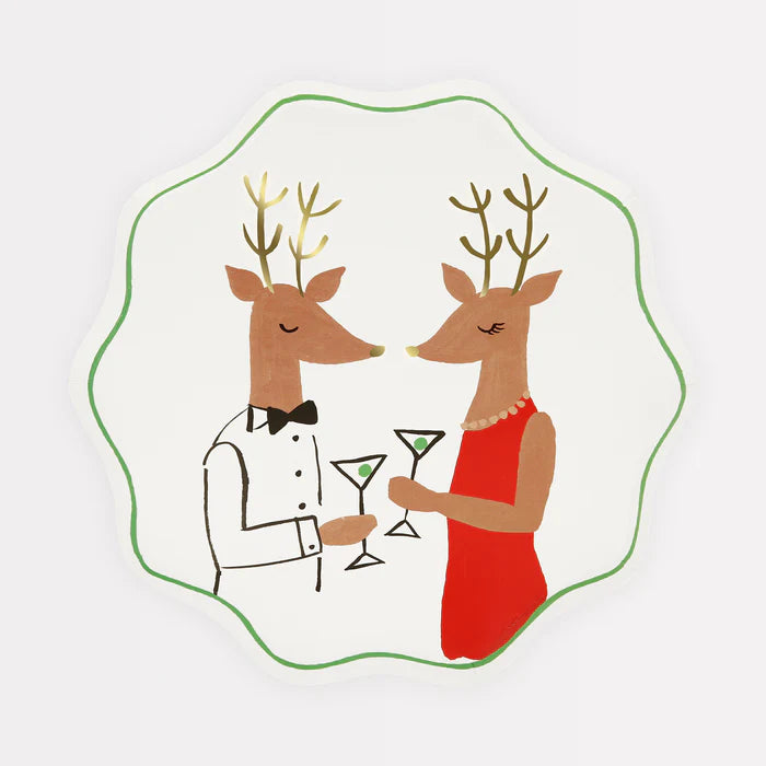 Mr. & Mrs. Reindeer Side Plates