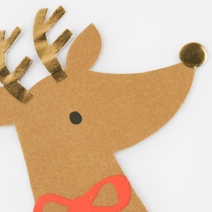 Reindeer with Red Bow Napkins