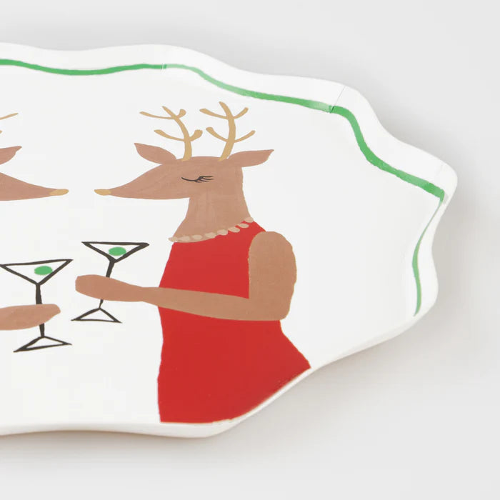 Mr. & Mrs. Reindeer Side Plates