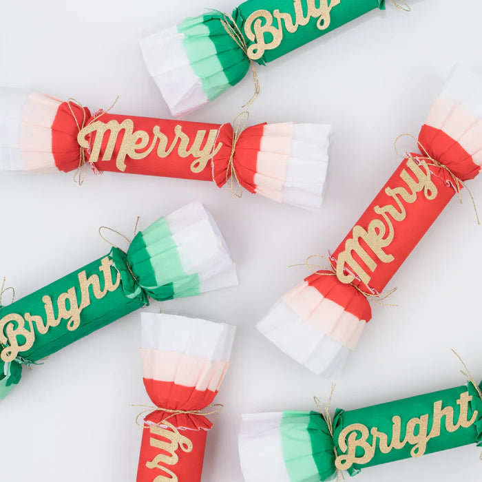 Merry & Bright Christmas Crepe Crackers