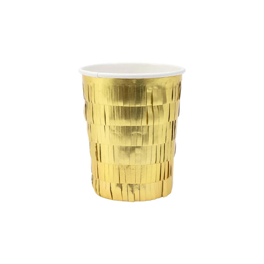 Party Cups: Gold Fringe
