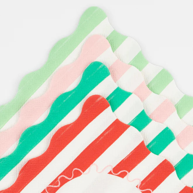 Large Napkins: Christmas Stripe