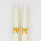 Gold Bow Taper Candles