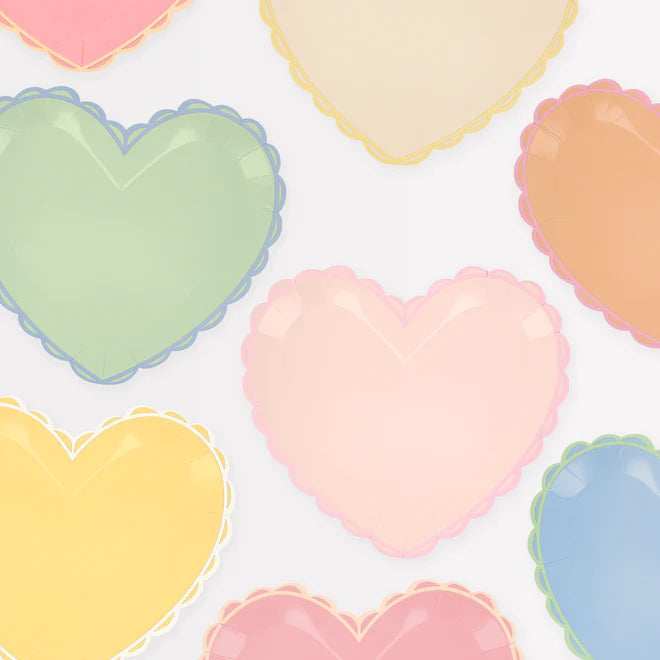 Large Plates: Pastel Hearts