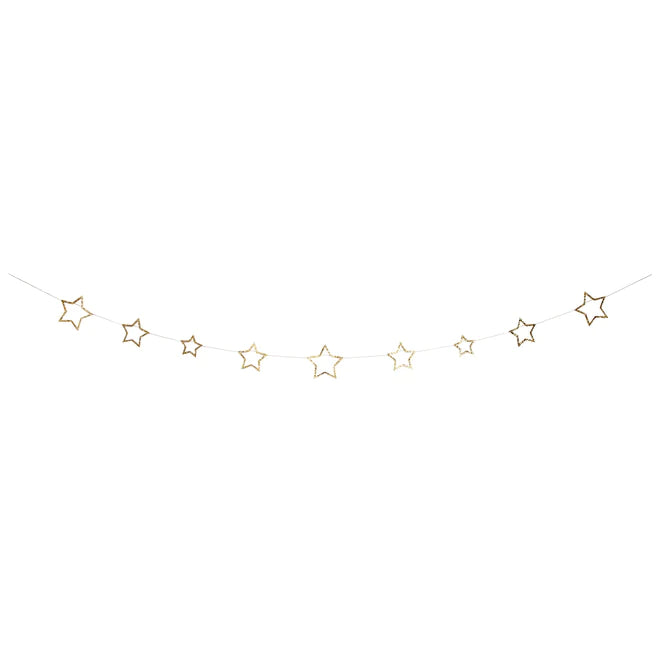 Gold Star Glitter Garland