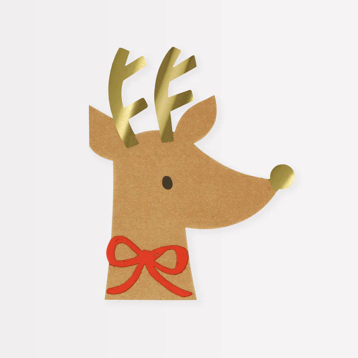 Reindeer with Red Bow Napkins