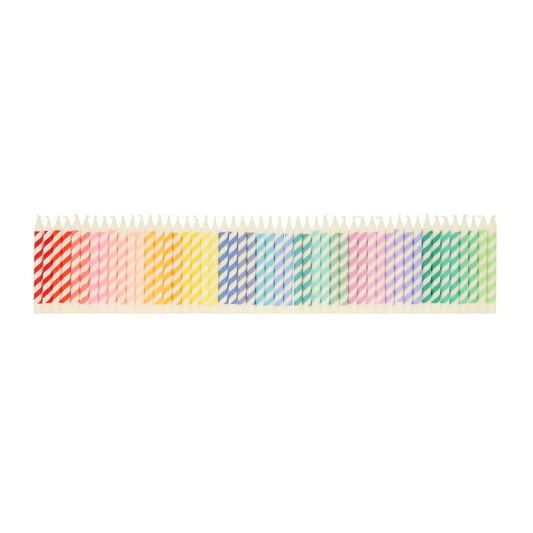 Rainbow Striped Mini Candles