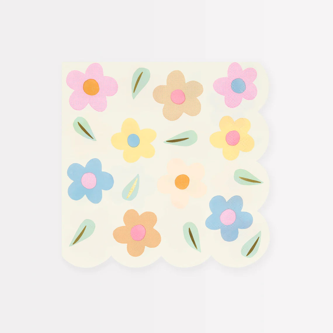 Large Napkins: Happy Flowers