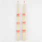 Pink Bow Taper Candles
