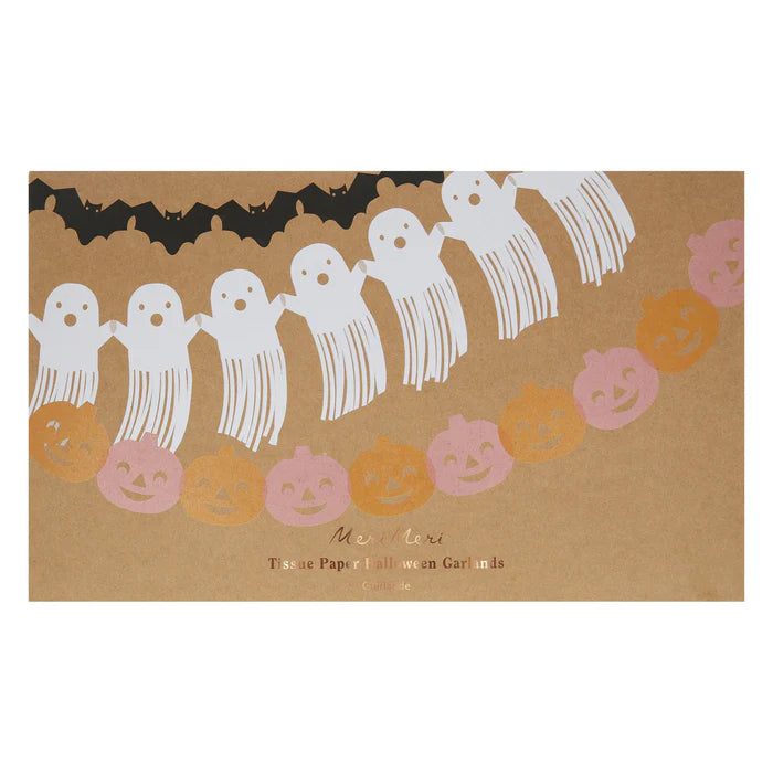 Tissue Paper Halloween Garland Set