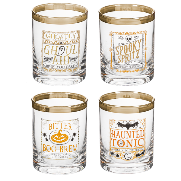 Halloween Low Ball Glasses (Multiple Styles Available)