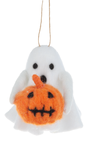 Felted Wool Ghost Ornaments (Multiple Styles Available)