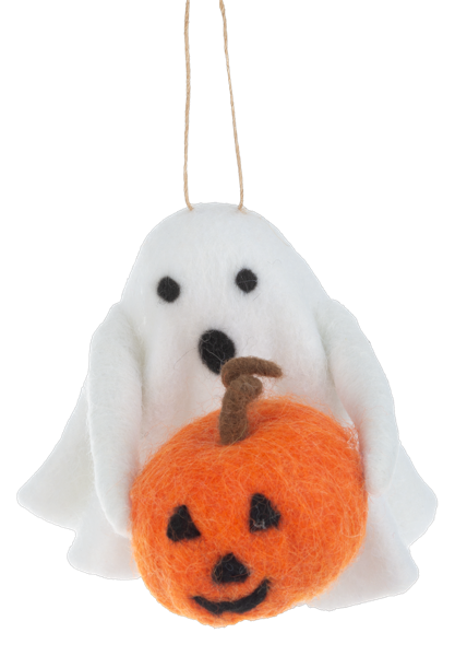 Felted Wool Ghost Ornaments (Multiple Styles Available)