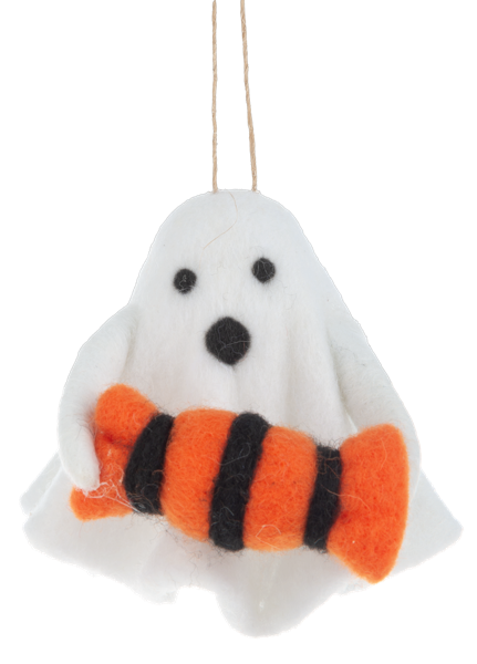 Felted Wool Ghost Ornaments (Multiple Styles Available)