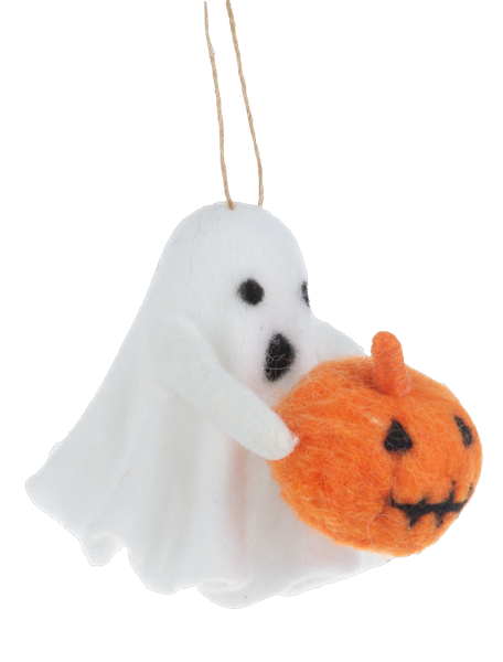 Felted Wool Ghost Ornaments (Multiple Styles Available)