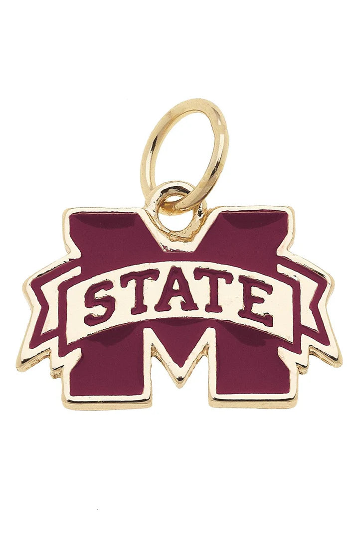 Mississippi State Bulldogs Enamel Logo Charm