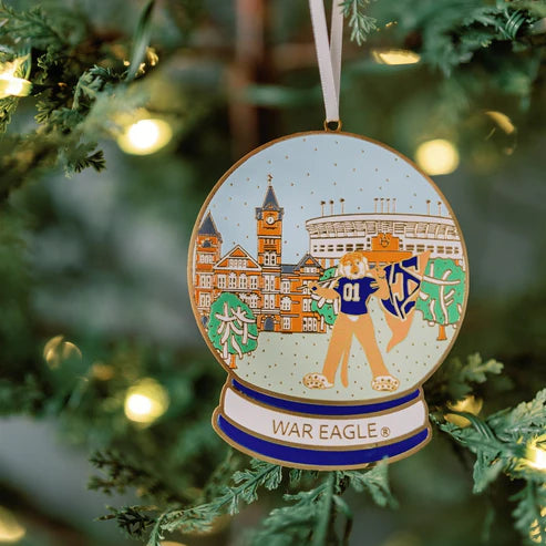 Enamel Auburn University Snow Globe Ornament
