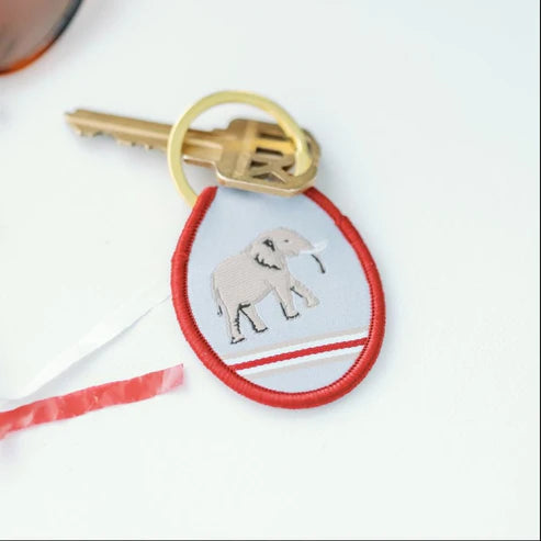 University of Alabama Elephant Embroidered Keychain