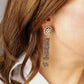 Ole Miss Rebels Pearl Cluster Dotted Enamel Drop Earrings