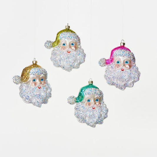 Cheerful Santa Ornament (Multiple Color Options)