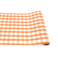 Orange Painted Check Paper Table Runner
