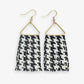 Houndstooth Paige Beaded Fringe Earrings