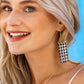 Houndstooth Paige Beaded Fringe Earrings