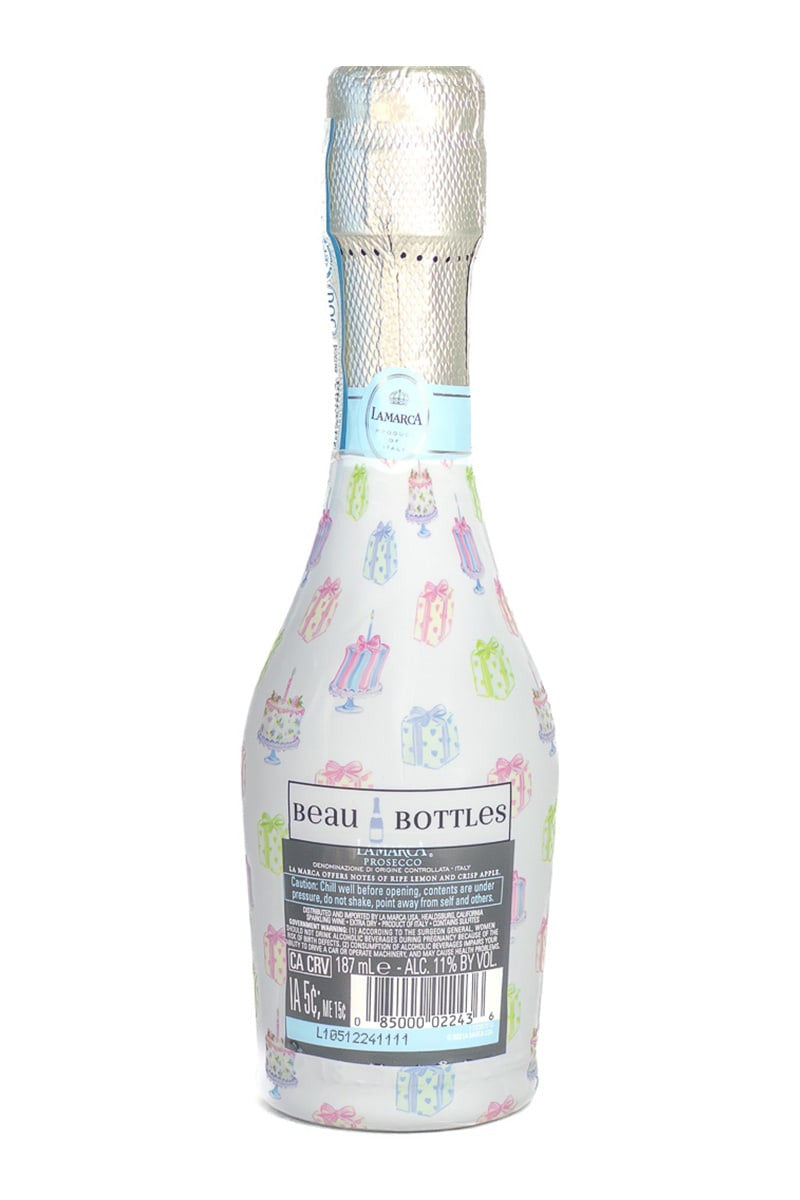 Pastel Birthday Cakes & Presents Bottle Wraps (Mini La Marca Edition - Set of 6)