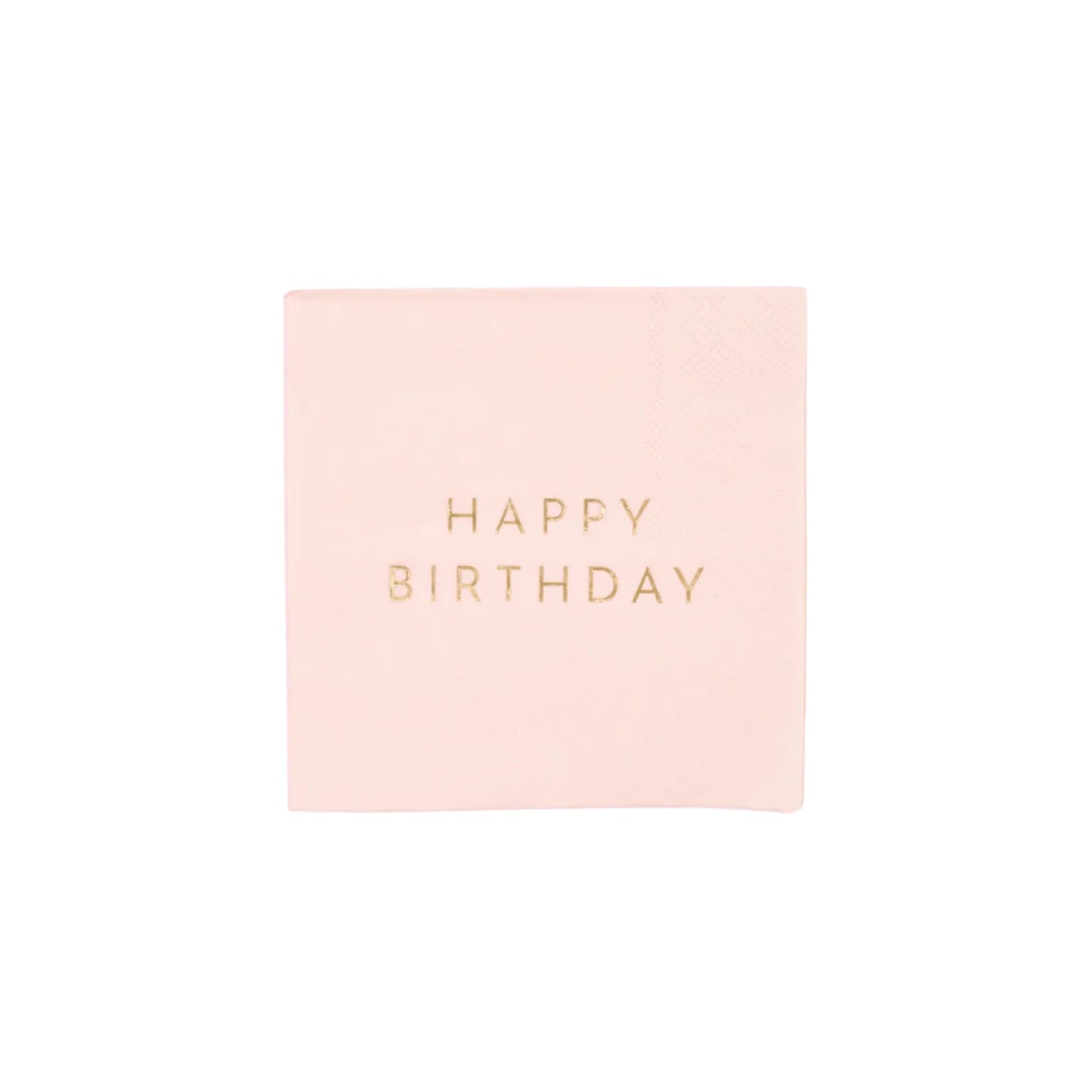 Petal Pink "Happy Birthday" Cocktail Napkins