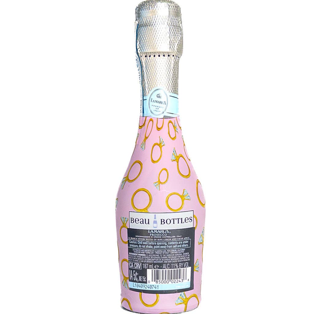Pink Engagement Ring Bottle Wraps (Mini La Marca Edition - Set of 6)