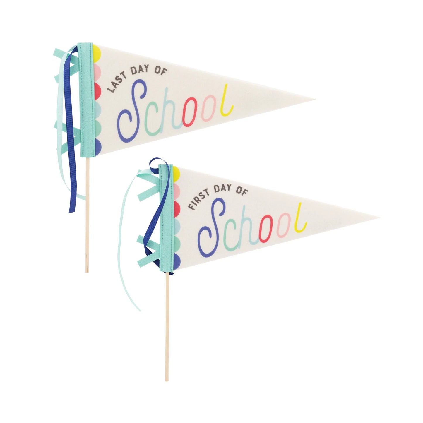 First Day of School/Last Day of School Felt Pennant Banner Set