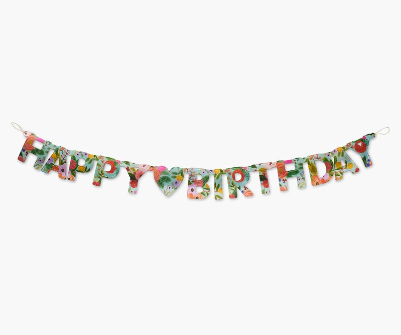 Garden Party "Happy Birthday" Banner