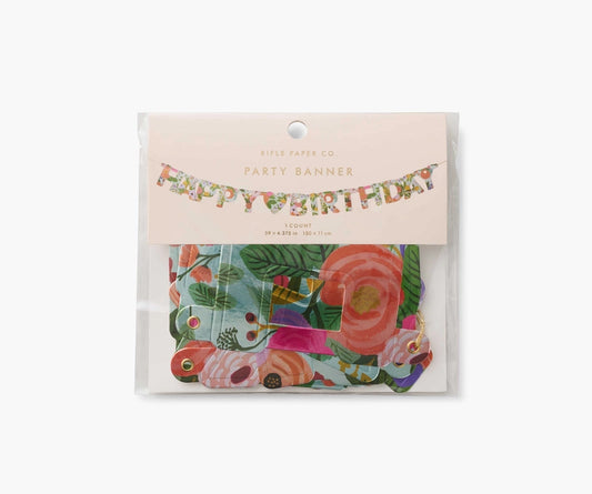 Garden Party "Happy Birthday" Banner