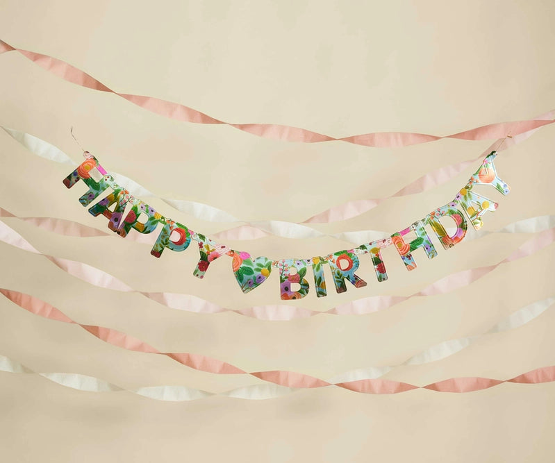 Garden Party "Happy Birthday" Banner