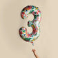 Garden Party Numbered Foil Balloon: 3