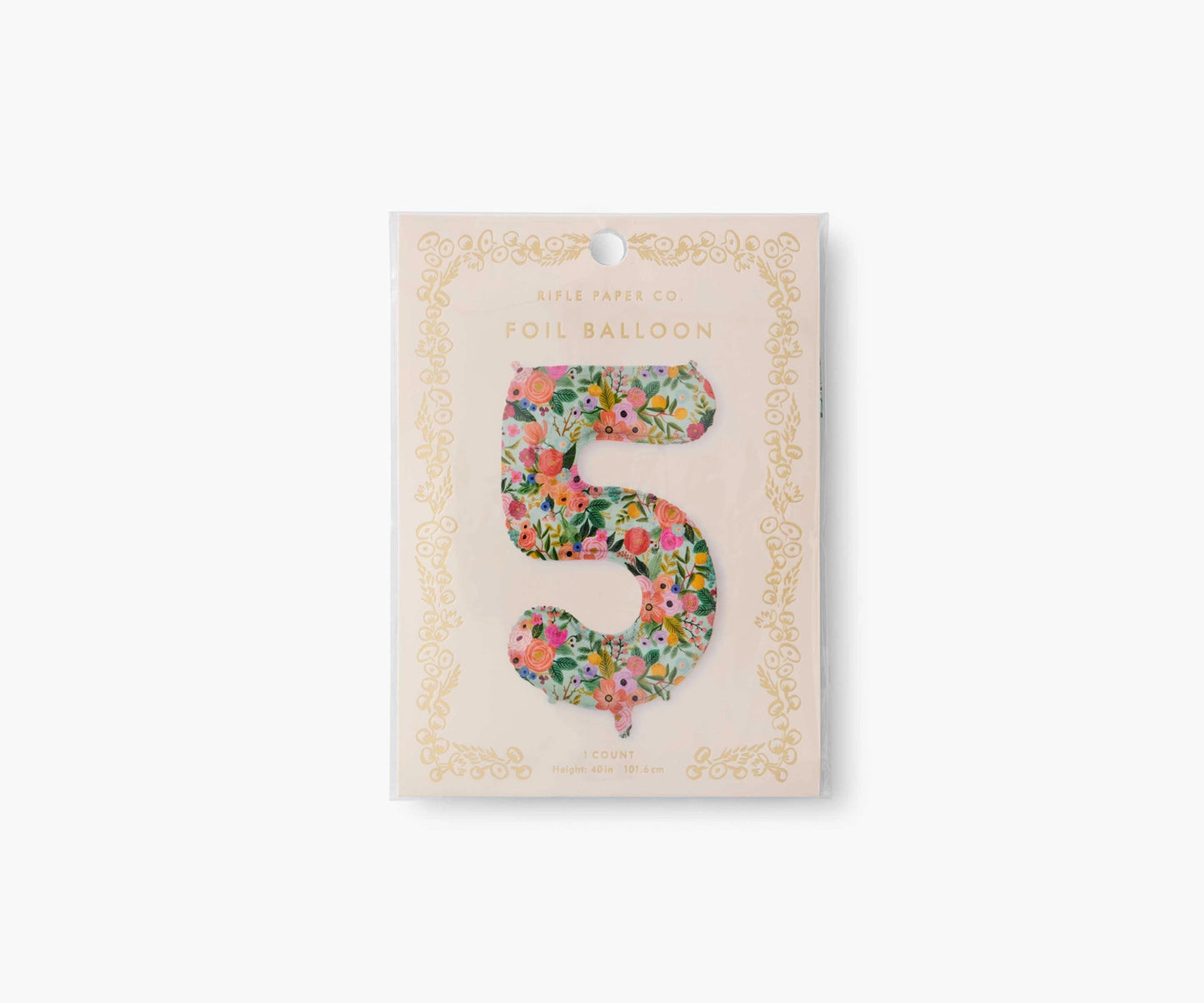 Garden Party Numbered Foil Balloon: 5