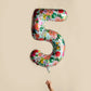 Garden Party Numbered Foil Balloon: 5