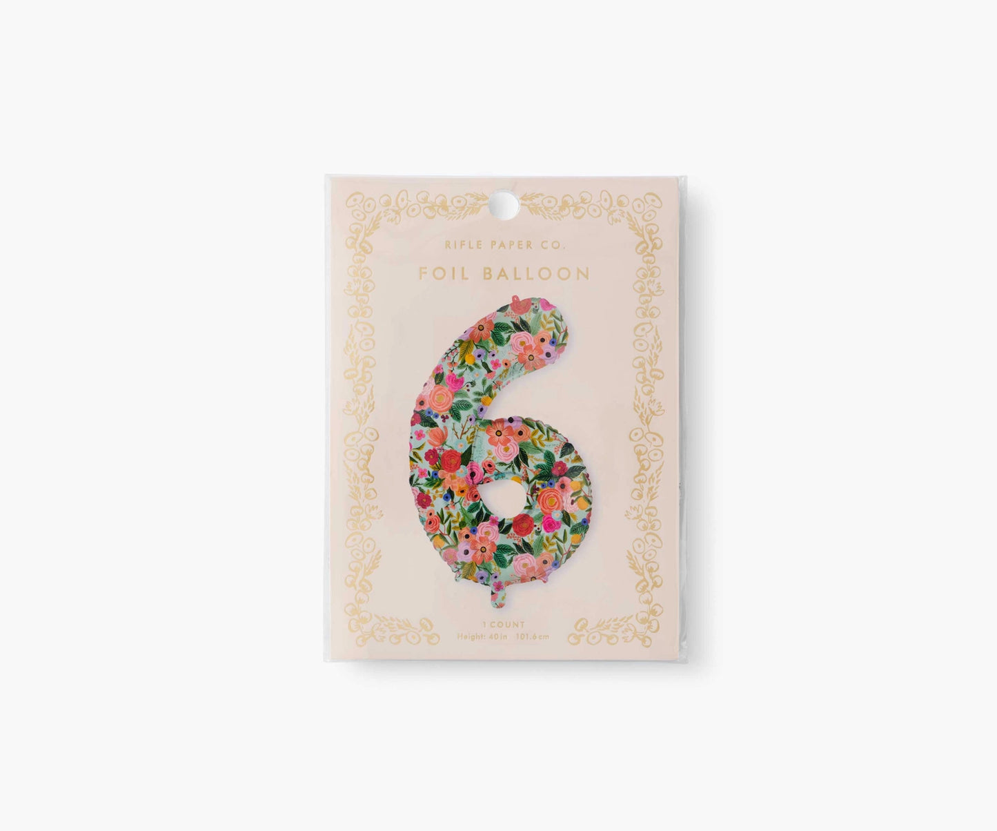 Garden Party Numbered Foil Balloon: 6