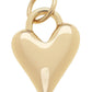 Puffy Heart Charm in Shiny Gold