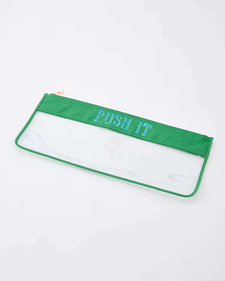 Kelly Green "Push It" Stitched Mahjong Bag