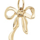 Ribbon Bow Charm in Shiny Gold