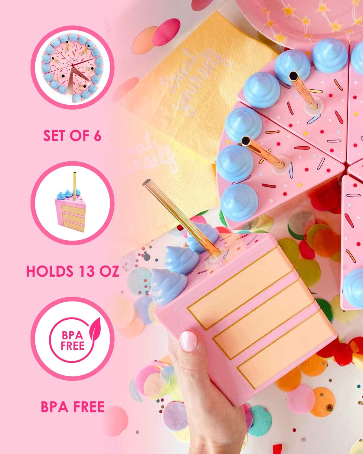 Piece of Cake Birthday Sipper