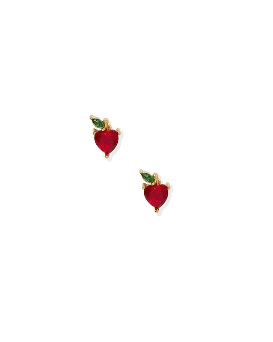 Apple Gem Screwback Stud Earrings