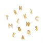 Gold Initial H Screwback Stud Earrings