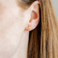 Gold Initial H Screwback Stud Earrings