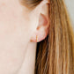 Gold Initial L Screwback Stud Earrings