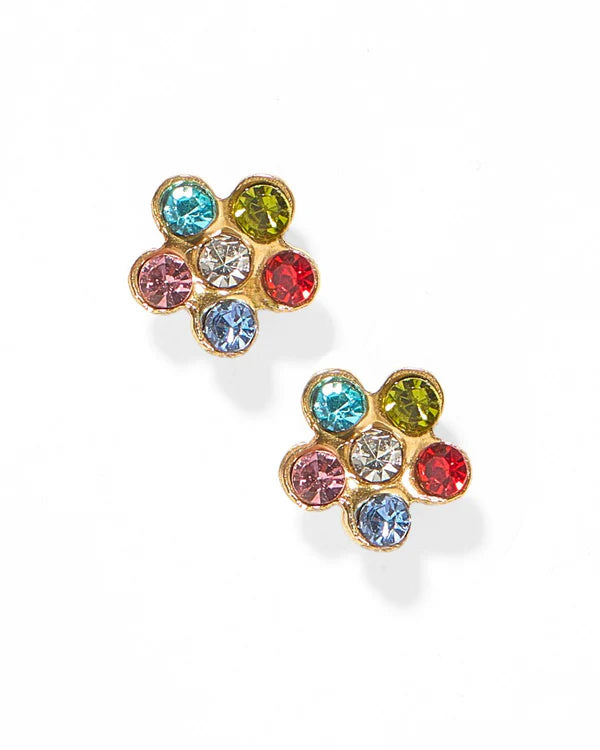 Lyla Flower Multi Screwback Stud Earrings